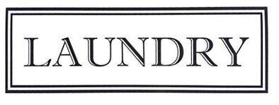 Custom Vinyl Laundry Room Decal - Rectangle Border Glass Door Sticker-WickedGoodz