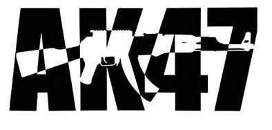 Custom Vinyl AK-47 Decal - AK47 Bumper Sticker, for Tumblers, Laptops, Car Windows - Patriotic Military Gift-WickedGoodz