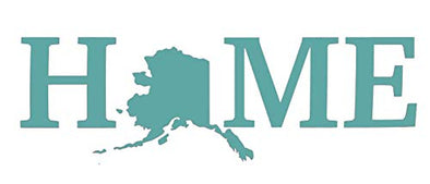 Custom Vinyl Alaska Home Decal, State Bumper Sticker, for Tumblers, Laptops, Car Windows - Choose Color and Size-WickedGoodz