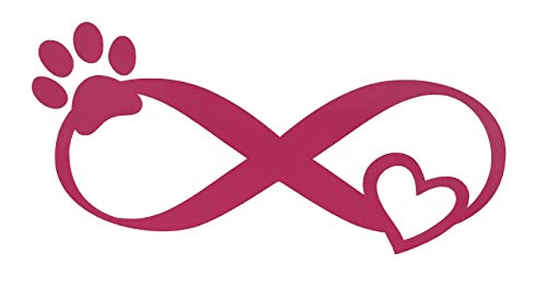 WickedGoodz Die Cut Pet Infinity Loop Decal - Pet Paw Bumper Sticker - Perfect Dog or Cat Owner Gift-WickedGoodz