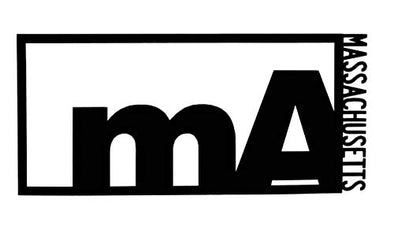 Custom Vinyl Massachusetts Decal, MA State Bumper Sticker, for Tumblers, Laptops, Car Windows - Choose Color and Size-WickedGoodz