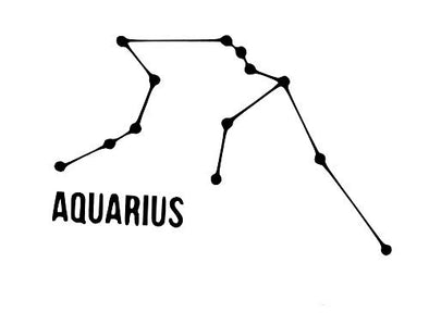 WickedGoodz Custom Vinyl Star Constellation Zodiac Aquarius Decal - Astronomy Bumper Sticker, for Tumblers, Laptops, Car Windows - Pick Size and Color-WickedGoodz