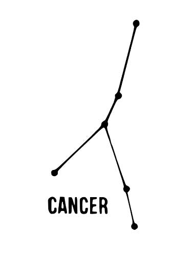 Custom Vinyl Astrological Signs Cancer Decal - Zodiac Constellation Bumper Sticker, for Tumblers, Laptops, Car Windows - Pick Size and Color-WickedGoodz
