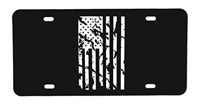 Personalized Distressed American Flag Vanity Plate-WickedGoodz