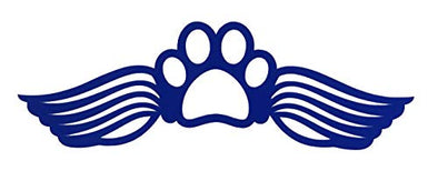 Custom Dog Paw Wings Vinyl Decal-WickedGoodz