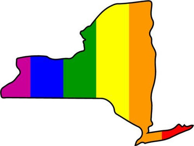 WickedGoodz Die Cut Rainbow New York Vinyl Decal - Rainbow Bumper Sticker - Perfect NY Gift-WickedGoodz