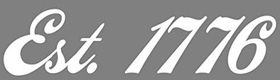 WickedGoodz White 1776 Vinyl Decal Transfer - Patriotic Bumper Sticker - Perfect American Heritage Gift-WickedGoodz