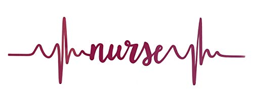 Custom Pulse Nurse Vinyl Decal - Heart Beat Nursing Bumper Sticker, for Tumblers, Laptops, Car Windows - EKG Rn CNA LPN Gift-WickedGoodz