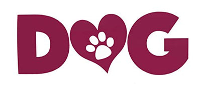 Custom Dog Heart Paw Print Vinyl Decal-WickedGoodz