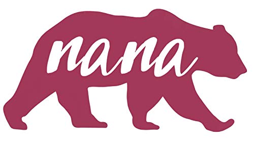 Custom Nana Bear Decal, Grandma Bumper Sticker, for Tumblers, Laptops, Car Windows - Grandma Gift-WickedGoodz