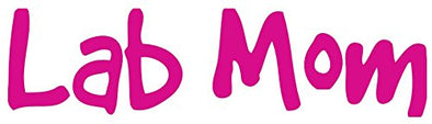 WickedGoodz Pink Lab Mom Vinyl Decal - Labrador Retriever Bumper Sticker - Perfect Dog Lab Mother Owner Gift-WickedGoodz