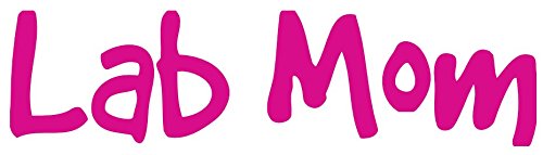 WickedGoodz Pink Lab Mom Vinyl Decal - Labrador Retriever Bumper Sticker - Perfect Dog Lab Mother Owner Gift-WickedGoodz