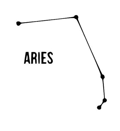 WickedGoodz Custom Vinyl Astrological Signs Aries Decal - Zodiac Constellation Bumper Sticker, for Tumblers, Laptops, Car Windows - Pick Size and Color-WickedGoodz