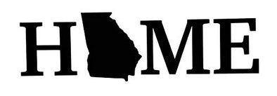 Custom Vinyl Georgia Home Decal, GA State Bumper Sticker, for Tumblers, Laptops, Car Windows - Choose Color and Size-WickedGoodz