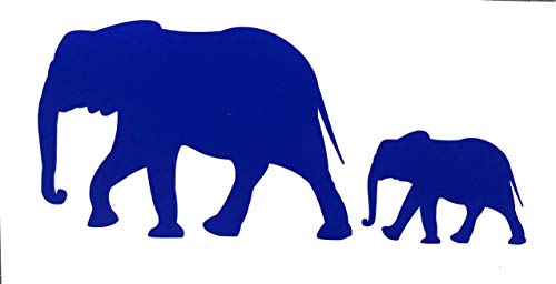 Mother Baby Elephant Vinyl Decal Tumbler Sticker-WickedGoodz