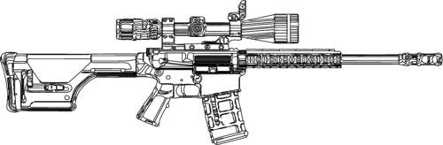 WickedGoodz 2pc Sniper Rifle Cell Phone Vinyl Decal - Perfect Cell Phone Decal Set-WickedGoodz