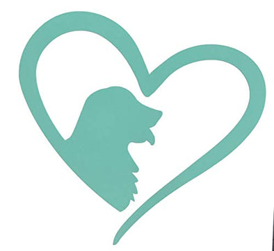 Retriever Dog Vinyl Decal Heart Sticker-WickedGoodz