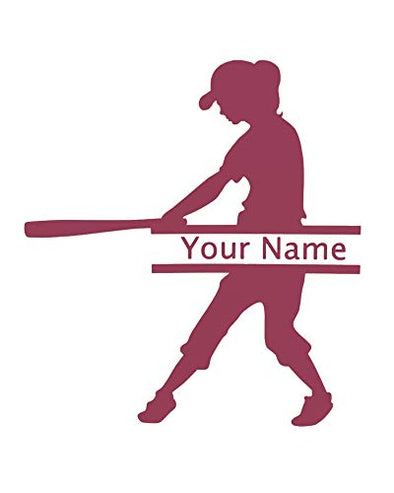 Customized Softball Vinyl Name Decal-WickedGoodz