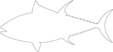 WickedGoodz White Tuna Vinyl Decal - Fishing Bumper Sticker - Perfect Ocean Fishing Gift-WickedGoodz
