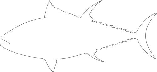 WickedGoodz White Tuna Vinyl Decal - Fishing Bumper Sticker - Perfect Ocean Fishing Gift-WickedGoodz