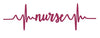 WickedGoodz Die Cut Nurse Heartbeat Decal - Nursing Pulse Bumper Sticker - Perfect Pinning Graduate Gift-WickedGoodz
