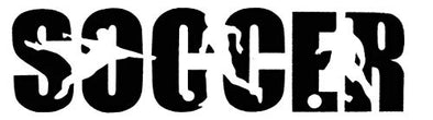 Custom Soccer Vinyl Decal Silhouettes in Text Design-WickedGoodz