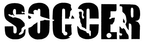 Custom Soccer Vinyl Decal Silhouettes in Text Design-WickedGoodz