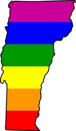 WickedGoodz Die Cut Rainbow Vermont Vinyl Decal - Gay Pride Bumper Sticker - Perfect Vt State Gift-WickedGoodz