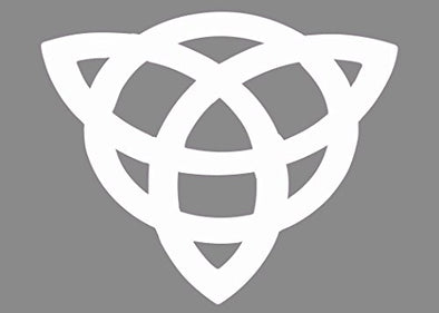 WickedGoodz White Irish Triquetra Celtic Knot Vinyl Window Decal Transfer - Irish Bumper Sticker - Perfect Irish Gifts-WickedGoodz