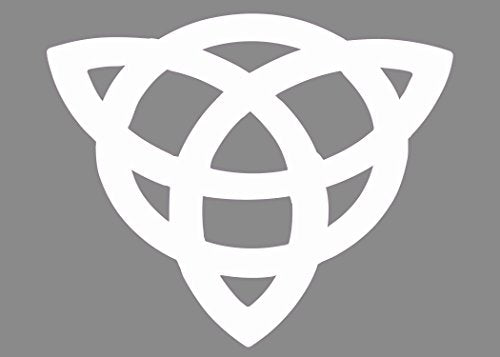 WickedGoodz White Irish Triquetra Celtic Knot Vinyl Window Decal Transfer - Irish Bumper Sticker - Perfect Irish Gifts-WickedGoodz