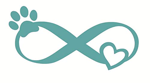 WickedGoodz Die Cut Pet Infinity Loop Decal - Pet Paw Bumper Sticker - Perfect Dog or Cat Owner Gift-WickedGoodz