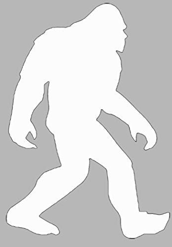WickedGoodz White Sasquatch Bigfoot Vinyl Window Decal Transfer - Bigfoot Bumper Sticker - Perfect Yeti Paranormal Gift-WickedGoodz