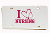 WickedGoodz Custom I Love Nursing License Plate, RN Vanity Sign, Nurse Front Auto Tag,-WickedGoodz