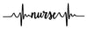 WickedGoodz Die Cut Nurse Heartbeat Decal - Nursing Pulse Bumper Sticker - Perfect Pinning Graduate Gift-WickedGoodz