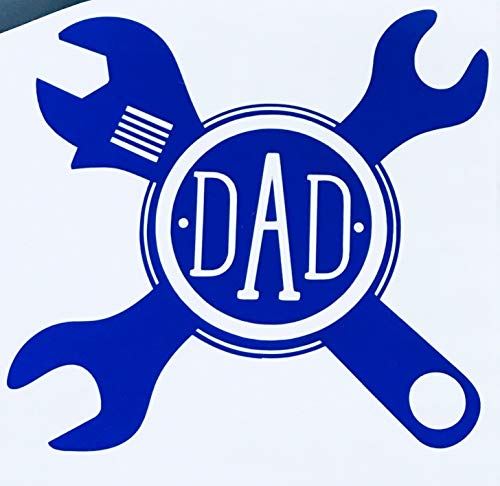 Custom Initial Monogram Decal Crossed Wrench Design-WickedGoodz