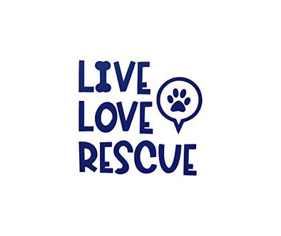 Custom Live Love Rescue Vinyl Decal - Dog Bumper Sticker, for Tumblers, Laptops, Car Windows - Dog Owner Gift-WickedGoodz
