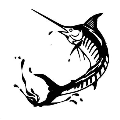 Custom Swordfish Vinyl Decal - Personalized Sailfish Bumper Sticker, for Tumblers, Laptops, Car Windows-WickedGoodz