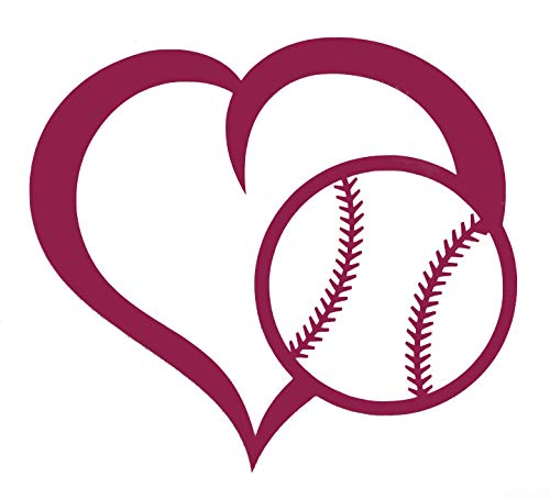 Custom Baseball Heart Vinyl Decal-WickedGoodz