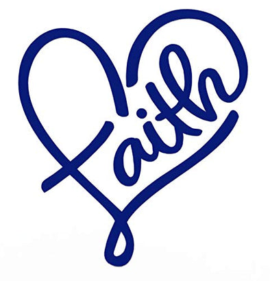 Custom Faith Heart Vinyl Decal-WickedGoodz