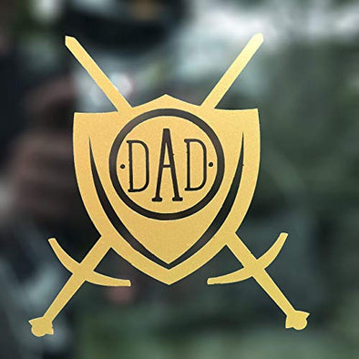 Personalized Custom Vinyl Sword Shield Monogram Decal, Initial Bumper Sticker for Tumblers, Walls, Cars, Windows-WickedGoodz