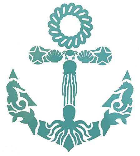 Custom Sea Life Anchor Vinyl Decal - Beach Bumper Sticker, for Tumblers, Laptops, Car Windows - Personalized Sea Tropical Gift-WickedGoodz