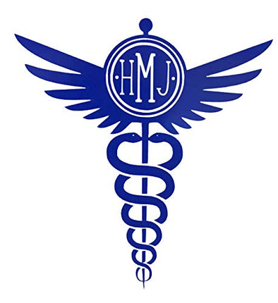 Custom Caduceus Monogram Nurse Decal-WickedGoodz