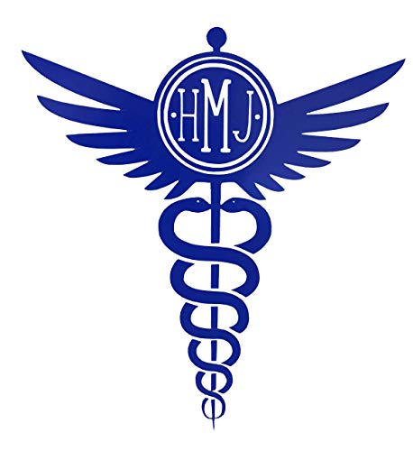 Custom Caduceus Monogram Nurse Decal-WickedGoodz