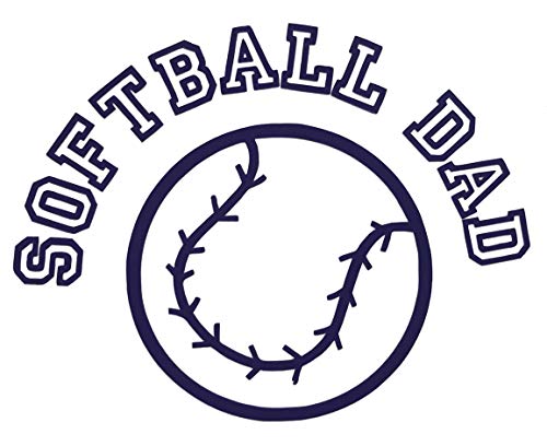 Custom Personalized Softball Dad Vinyl Decal-WickedGoodz