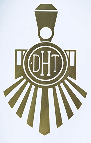 Locomotive Custom Initial Monogram Train Decal - Bumper Sticker, for Coolers, Boats, Laptops, Car Windows-WickedGoodz