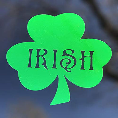 Custom Irish Shamrock Vinyl Decal - Ireland Bumper Sticker, for Tumblers, Laptops or Car Windows - Great Irish Heritage Gift-WickedGoodz