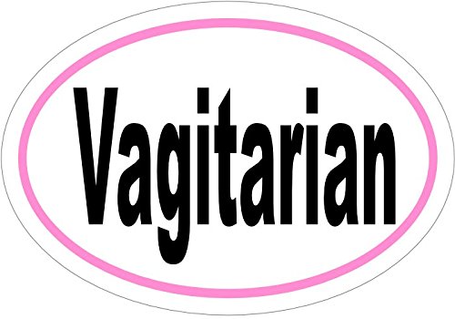 WickedGoodz Vagitarian Vinyl Decal - Funny Bumper Sticker - Perfect Gag Gift-WickedGoodz