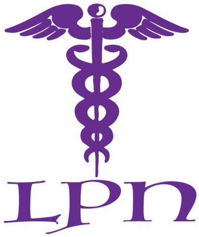 WickedGoodz Purple LPN Vinyl Window Decal - Nurse Bumper Sticker - Perfect Nurse Graduate Gift-WickedGoodz