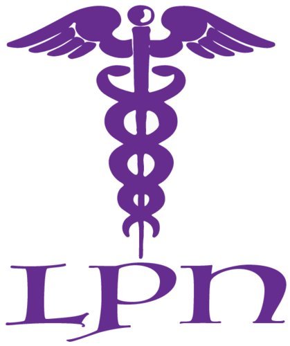 WickedGoodz Purple LPN Vinyl Window Decal - Nurse Bumper Sticker - Perfect Nurse Graduate Gift-WickedGoodz