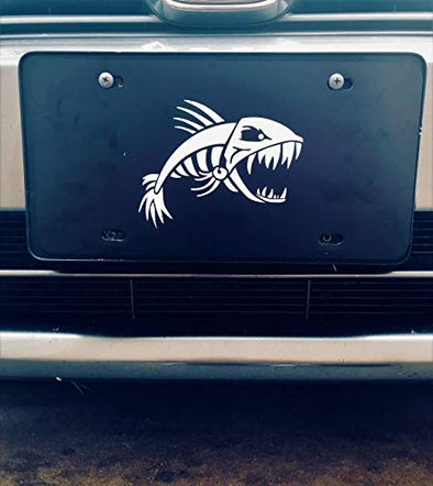 Custom Fierce Bone Fish Vanity Plate-WickedGoodz